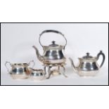 A 19th Century Victorian silver plated four piece tea service, by Martin, Hall & Co of Sheffield,