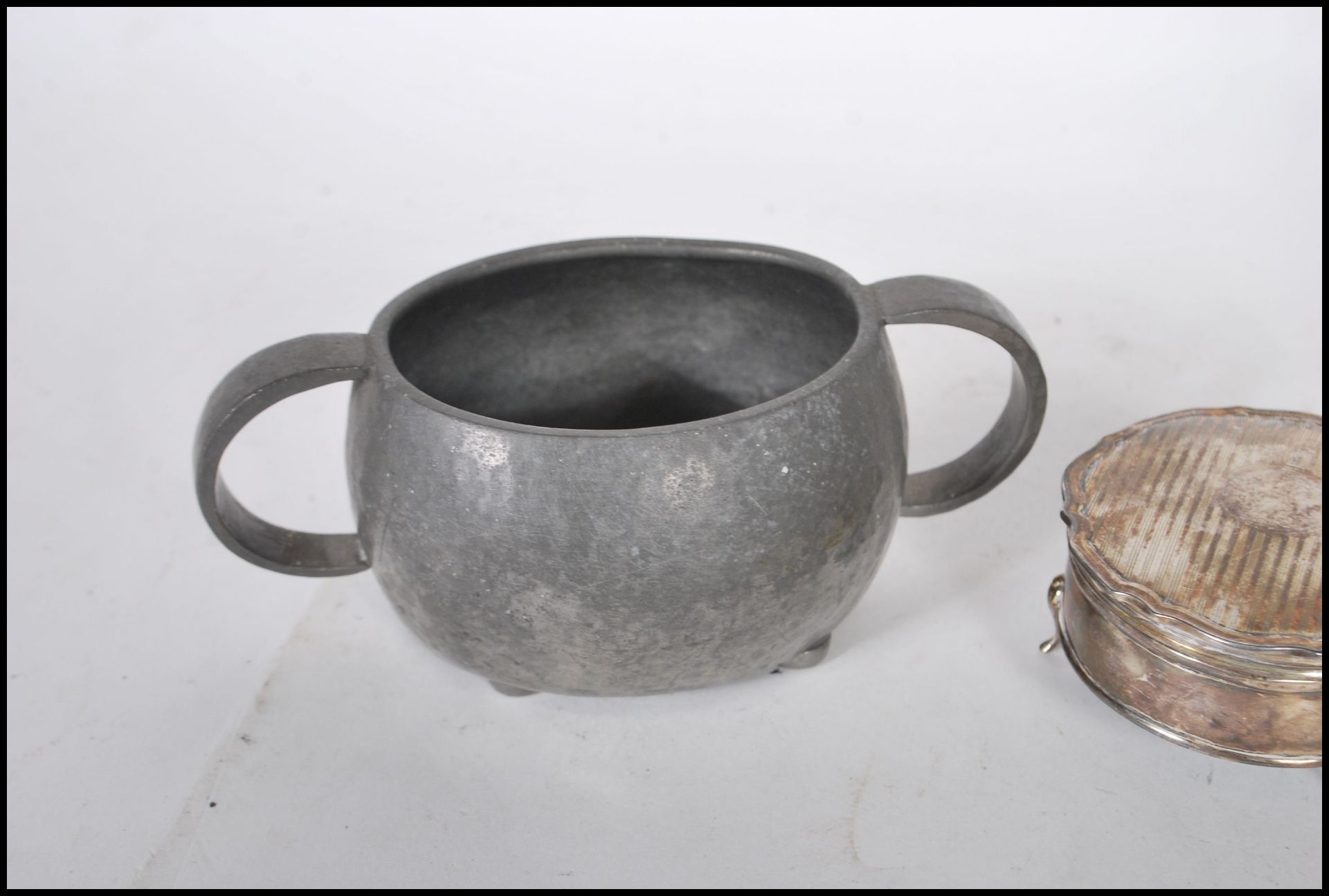 A selection of silver items to include a twin hand - Image 2 of 5
