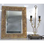 An early 20th Century wall mirror of rectangular f