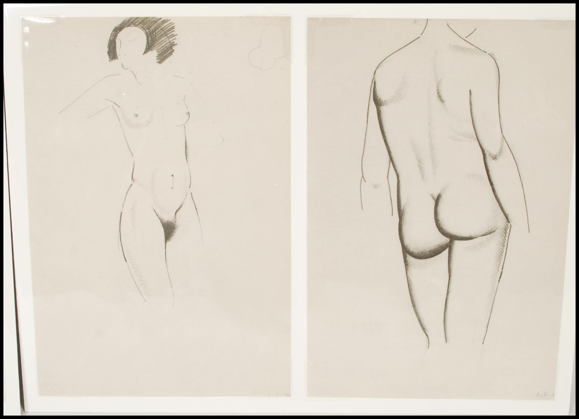 Eric Gill (1882-1940) Two pairs of female nudes from Eric Gill. First Nudes Neville Spearman - Bild 3 aus 3