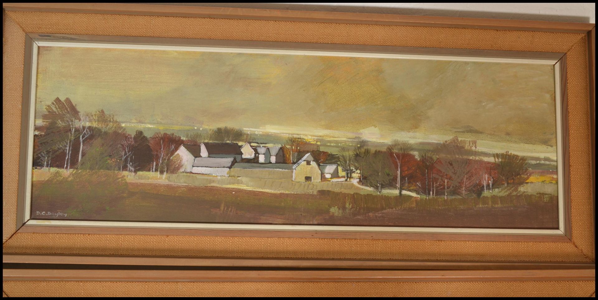 A collection of four 20th Century framed oil on board paintings by D.C. Bayley, the images to - Bild 3 aus 10