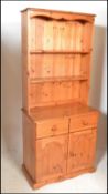 A 20th Century antique style pine Welsh dresser. T