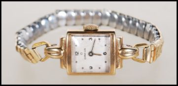 A hallmarked 9ct gold ladies cocktail wrist watch