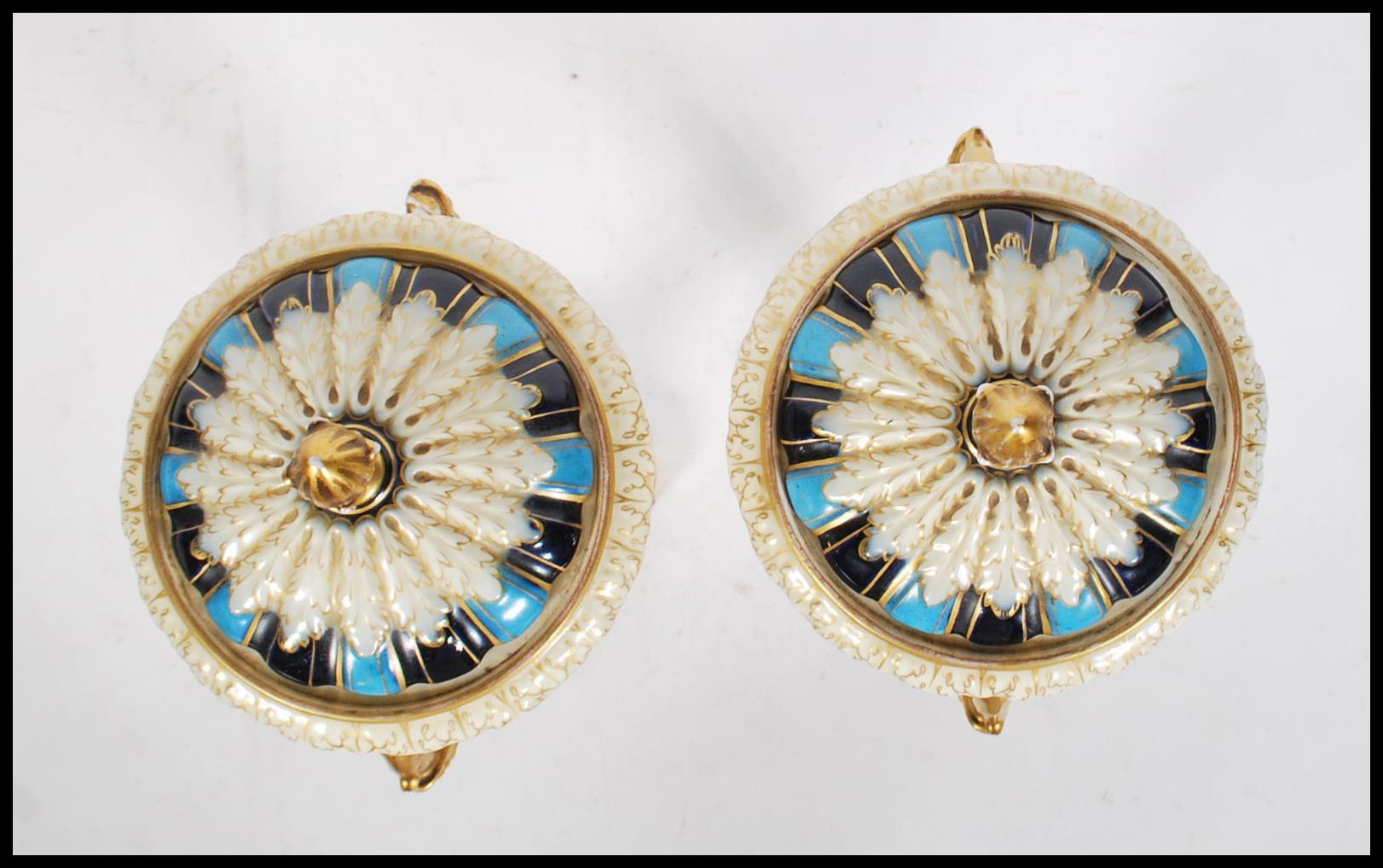 A pair of 19th Century Continental twin handled li - Image 5 of 8