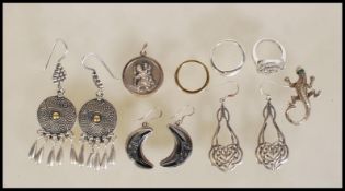 A collection of stamped 925 silver jewellery to in