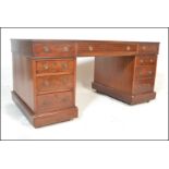 A late 19th century Victorian mahogany twin pedest