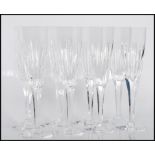 A set of eight 20th century Crystal cut glass cham