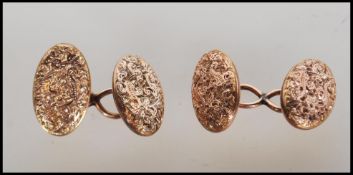 A pair of gentleman's early 20th century 9ct gold