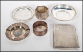 A collection of silver hallmarked items to include