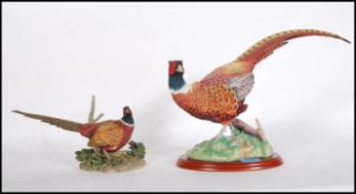 A large ceramic Border Fine Arts pheasant figurine