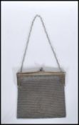 A 20th Century vintage silver mesh purse / bag hav