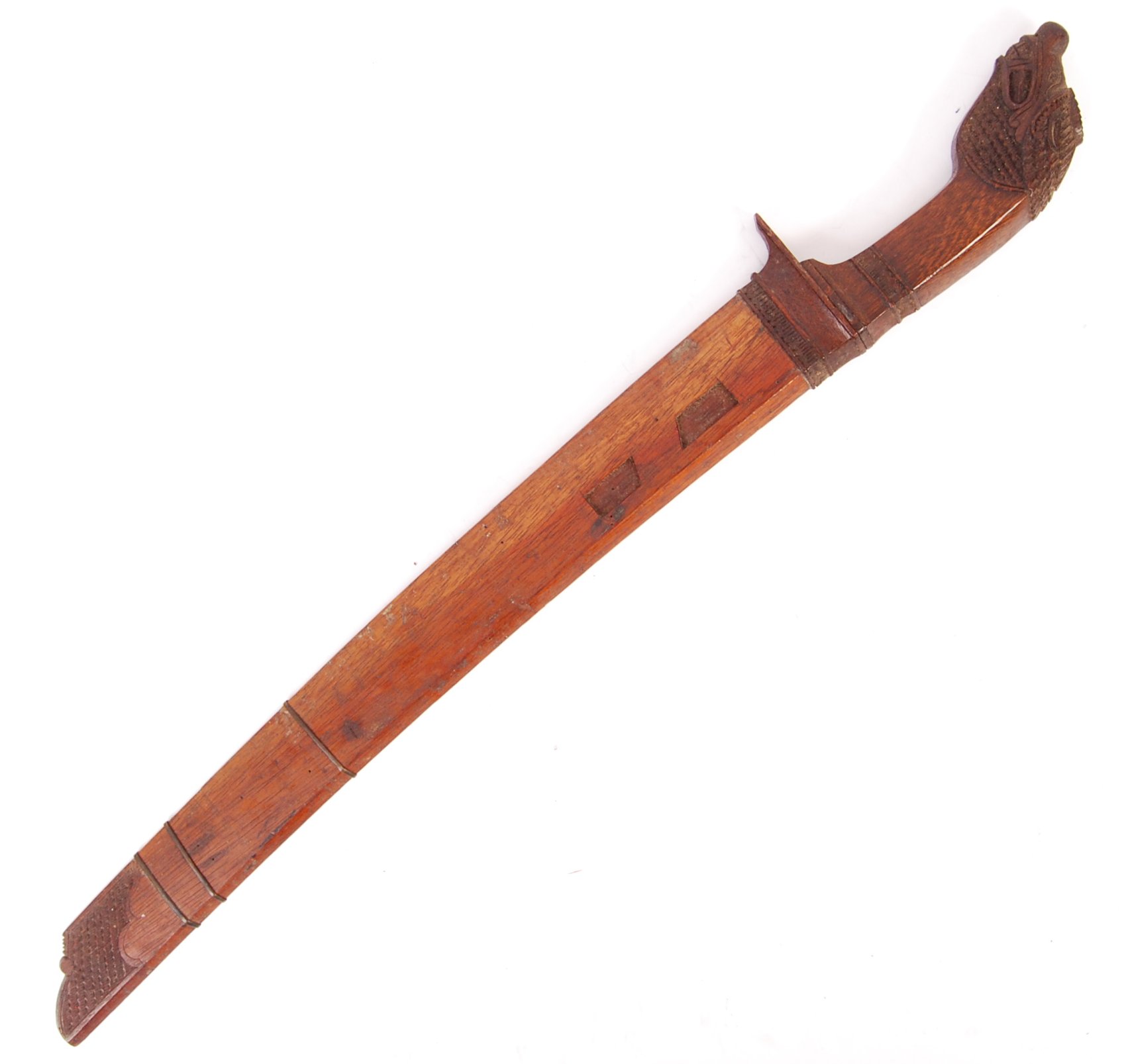 20TH CENTURY CARVED INDONESIAN GOLOK MACHETE - Image 6 of 6