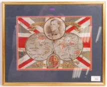 RARE EDWARD VIII COLOUR LINEN COMMEMORATIVE MAP