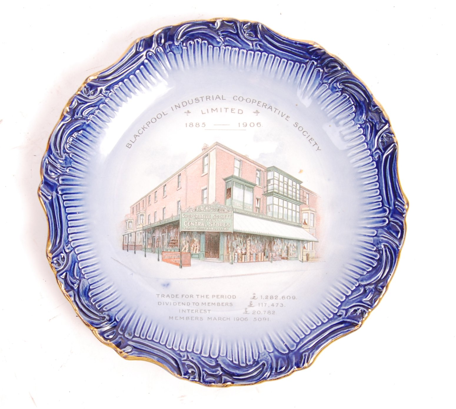 RARE EDWARDIAN BLACKPOOL INDUSTRIAL SOCIETY PLATE