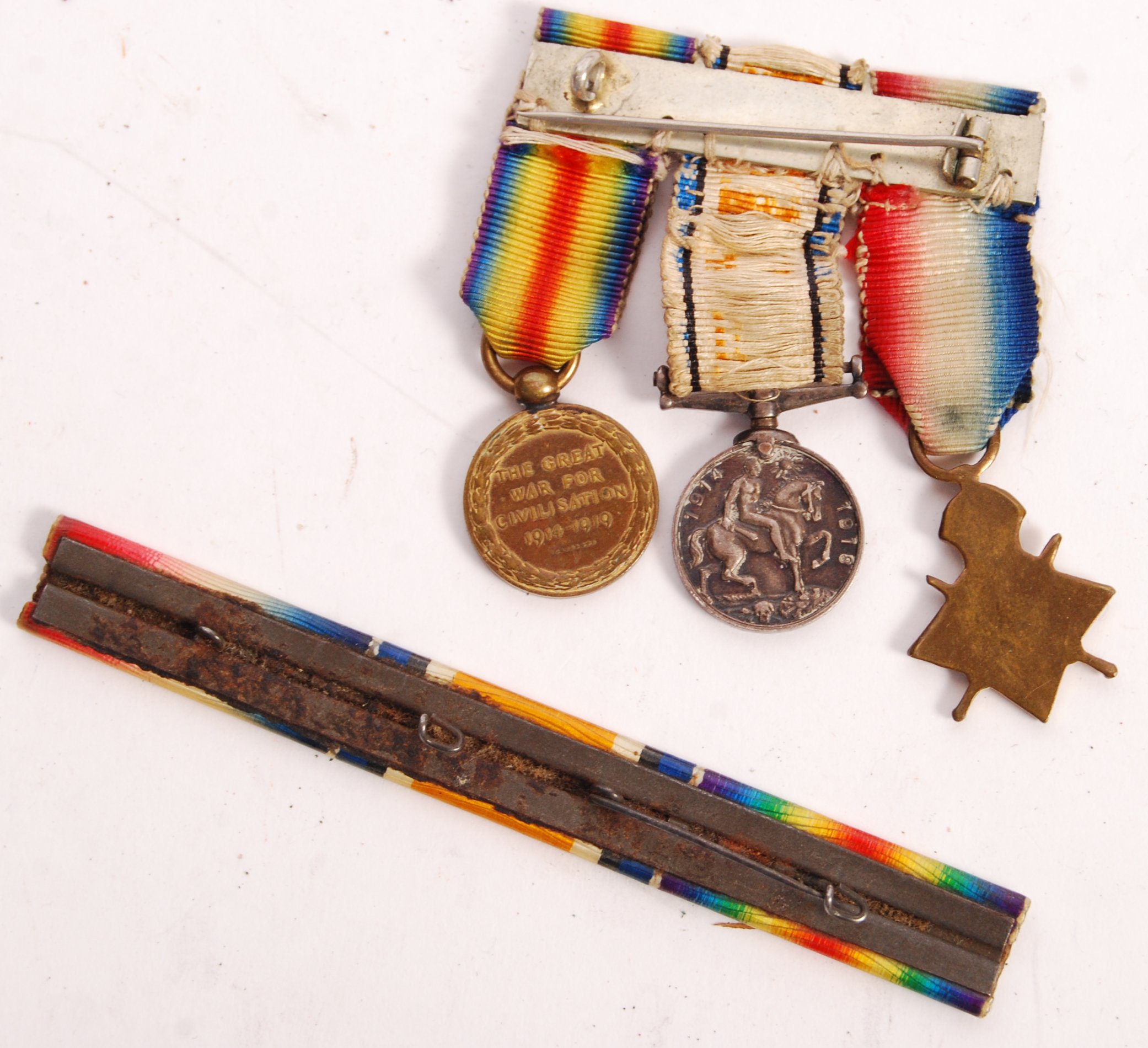 WWI FIRST WORLD WAR MEDAL TRIO TO CORPORAL IN THE - Image 5 of 11