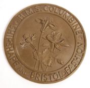 HMS COLUMBINE SHIPSHAPE AND BRSTOL FASHION PLAQUE