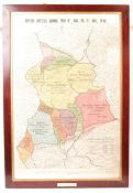 ORIGINAL WWI FIRST WORLD WAR PRESENTATION MAP BRIT