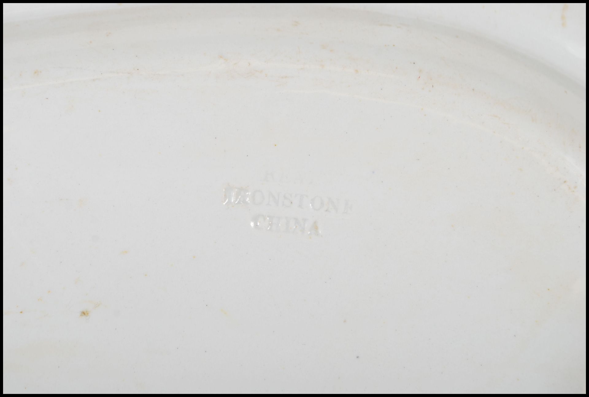 A P&O Lines ‘Caledonian’ pattern ironstone meat plate by Ridgway, Morley & Co green transfer printed - Bild 11 aus 11