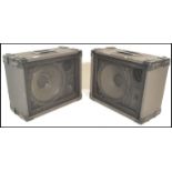 A pair of Scott Sound Systems speakers, model number P12, Watts 100 OHMS 8, black leatherette