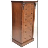 A good quality antique style mahogany Wellington chest - drink - entertainment cabinet. Raised on