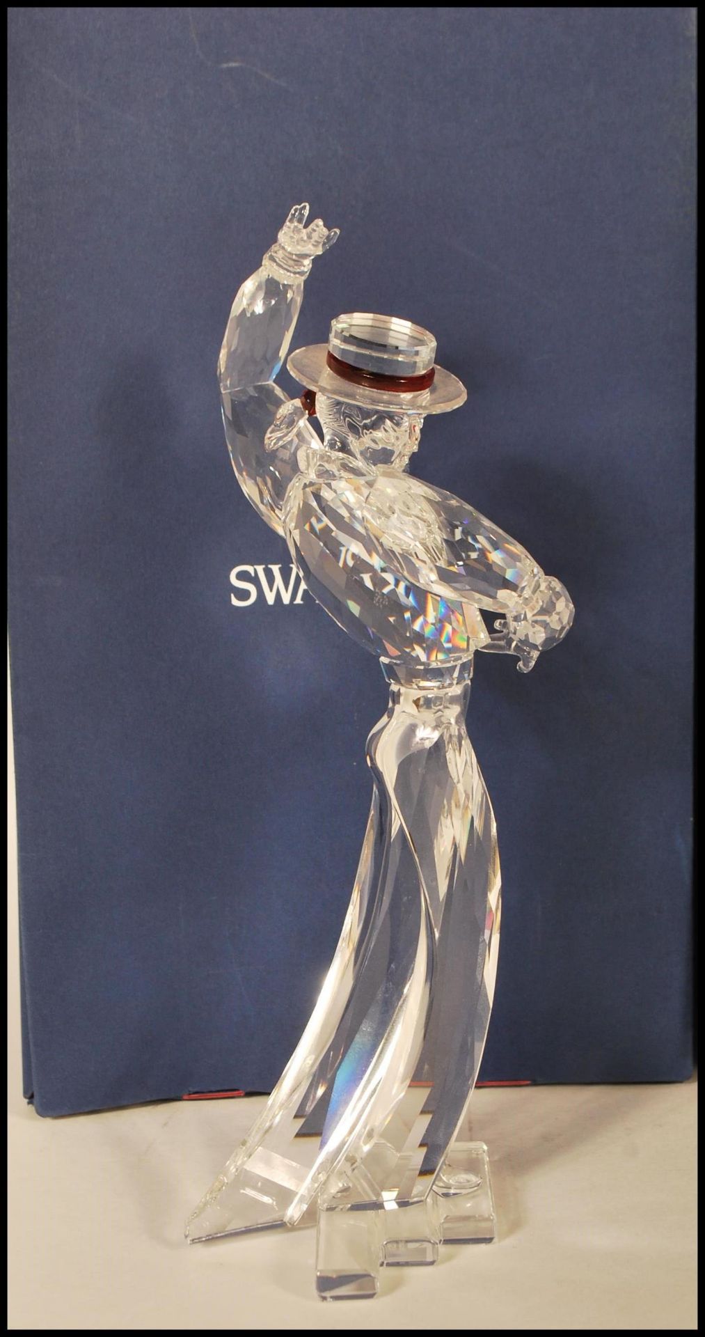 A large Swarovski cut glass crystal figurine in the form of a flamenco dancer with his arms posed, - Bild 3 aus 8
