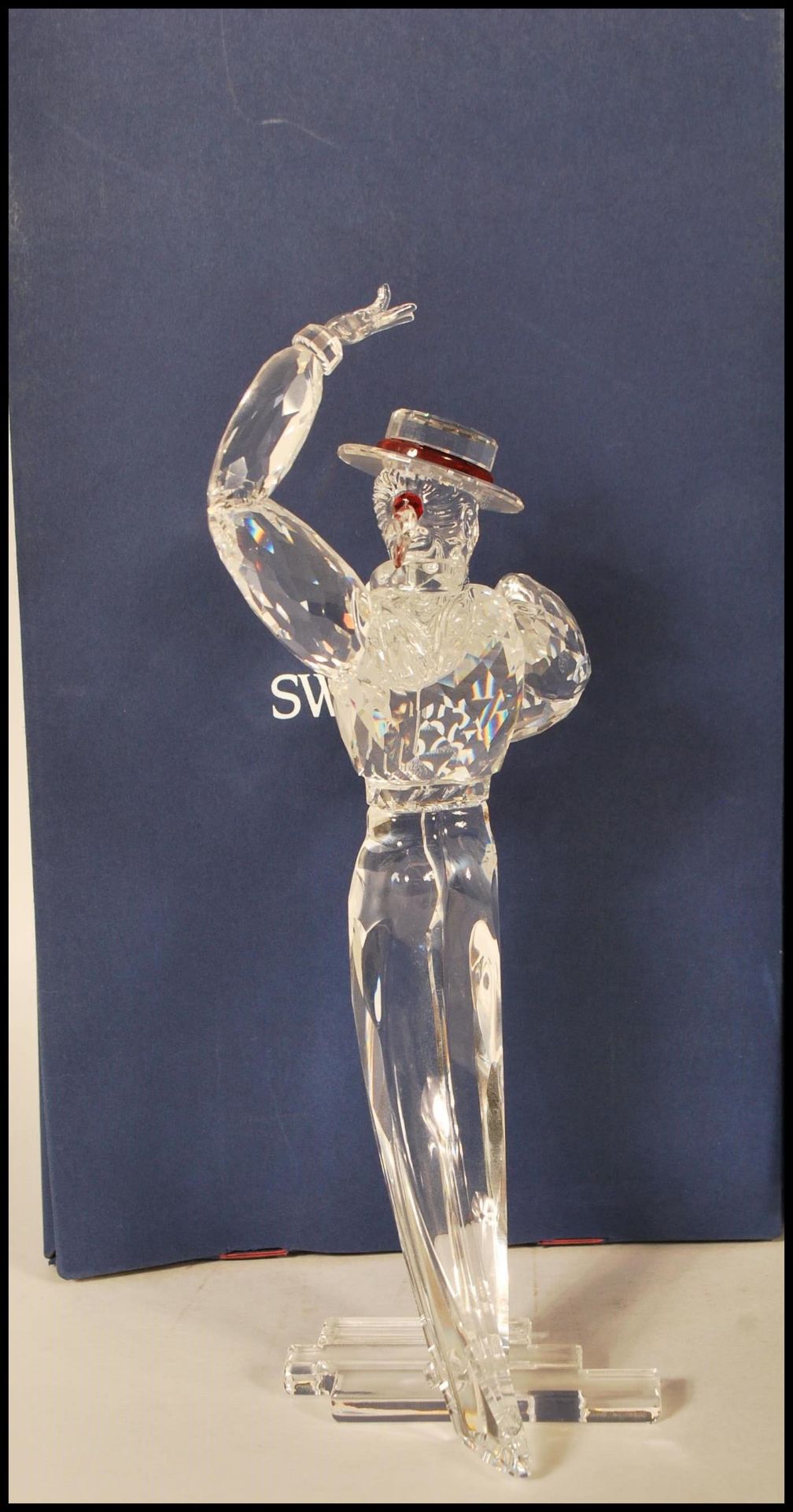 A large Swarovski cut glass crystal figurine in the form of a flamenco dancer with his arms posed, - Bild 4 aus 8