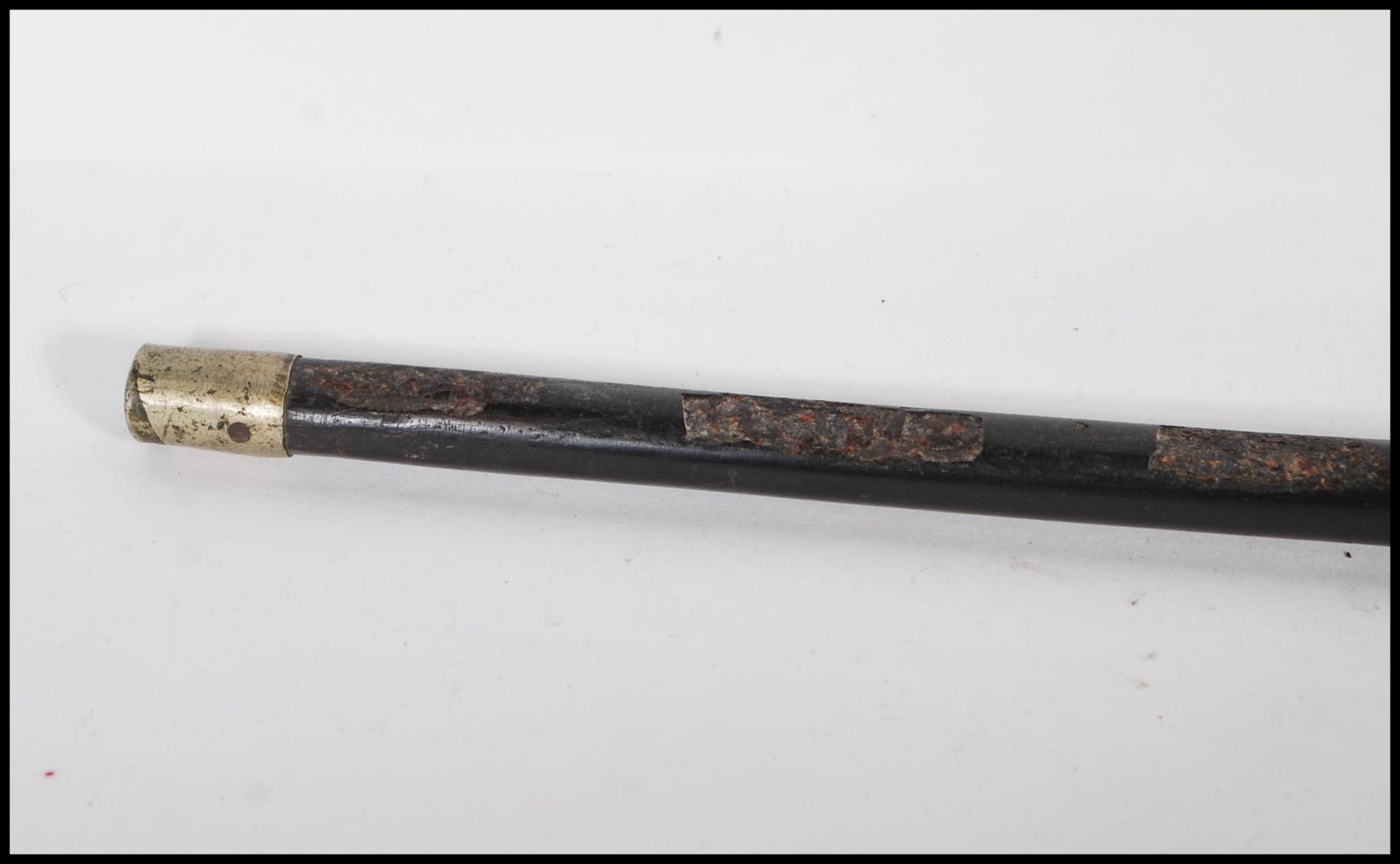 A vintage 20th Century ebony walking stick cane. T - Bild 5 aus 6