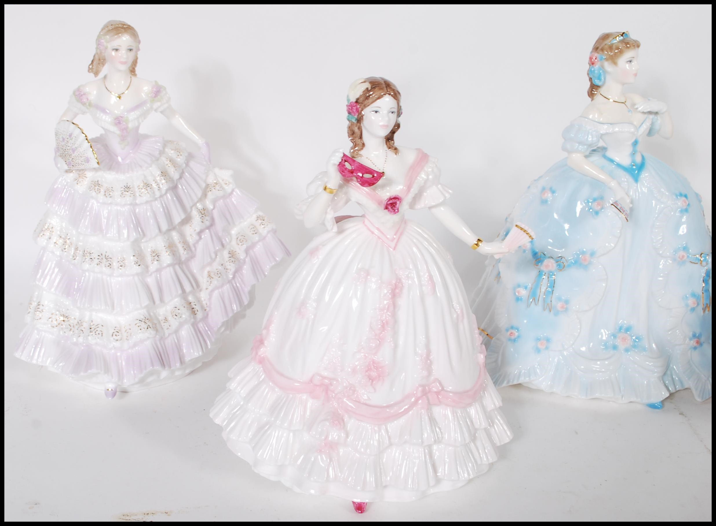 A collection of Royal Worcester ceramic figurines modelled as ladies to include The First - Image 2 of 11