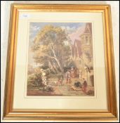 Desmond Rayner - A 20th Century watercolour on paper painting entitled ' Hawking and Hunting at