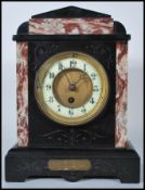 Horse Racing Interest. A Victorian 19th century mantel clock inset 24 hour movement. Unusual