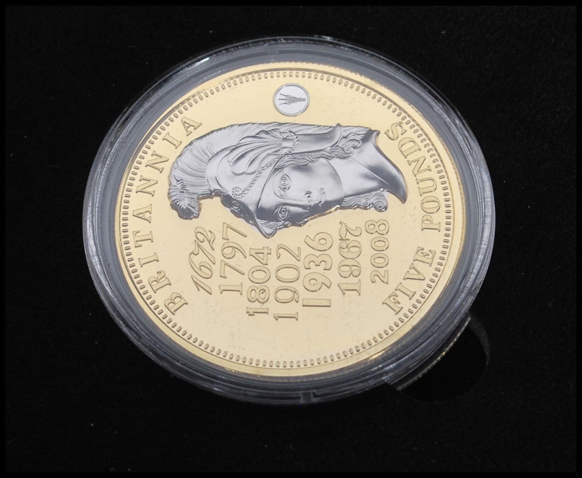 BRITANNIA THE COIN AND BANKNOTE TRIBUTE SET with a certificate, in a fitted case, blue Bank of - Image 3 of 12