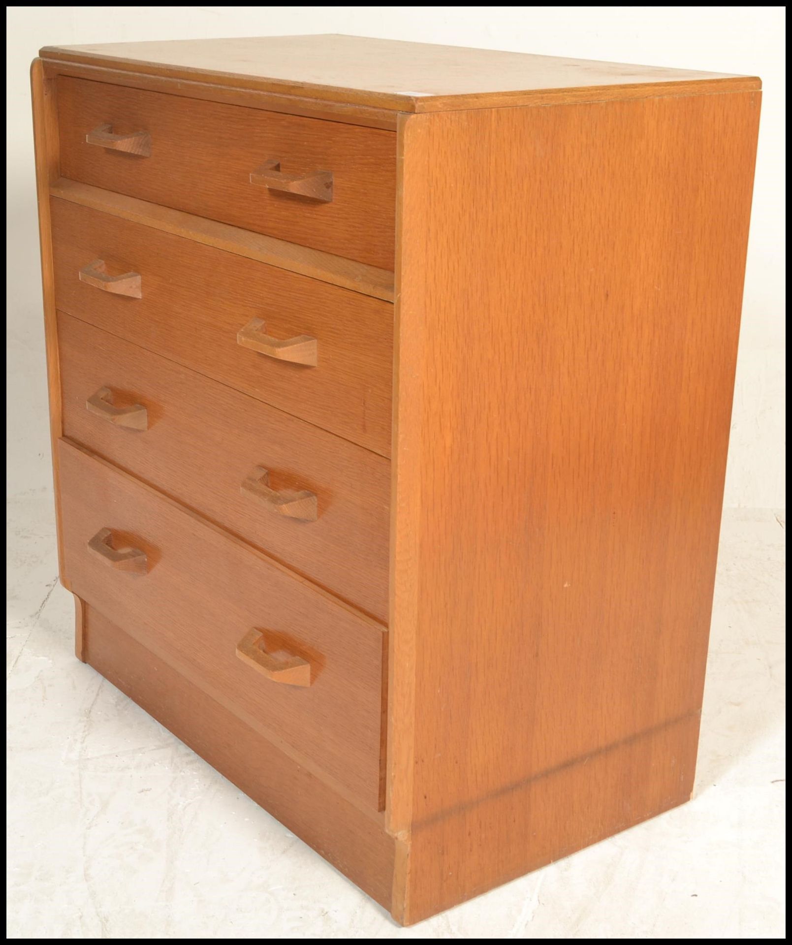 E. Gomme- G Plan- Brandon Range- A  20th Century light oak chest of drawers. The chest consisting of - Image 3 of 5