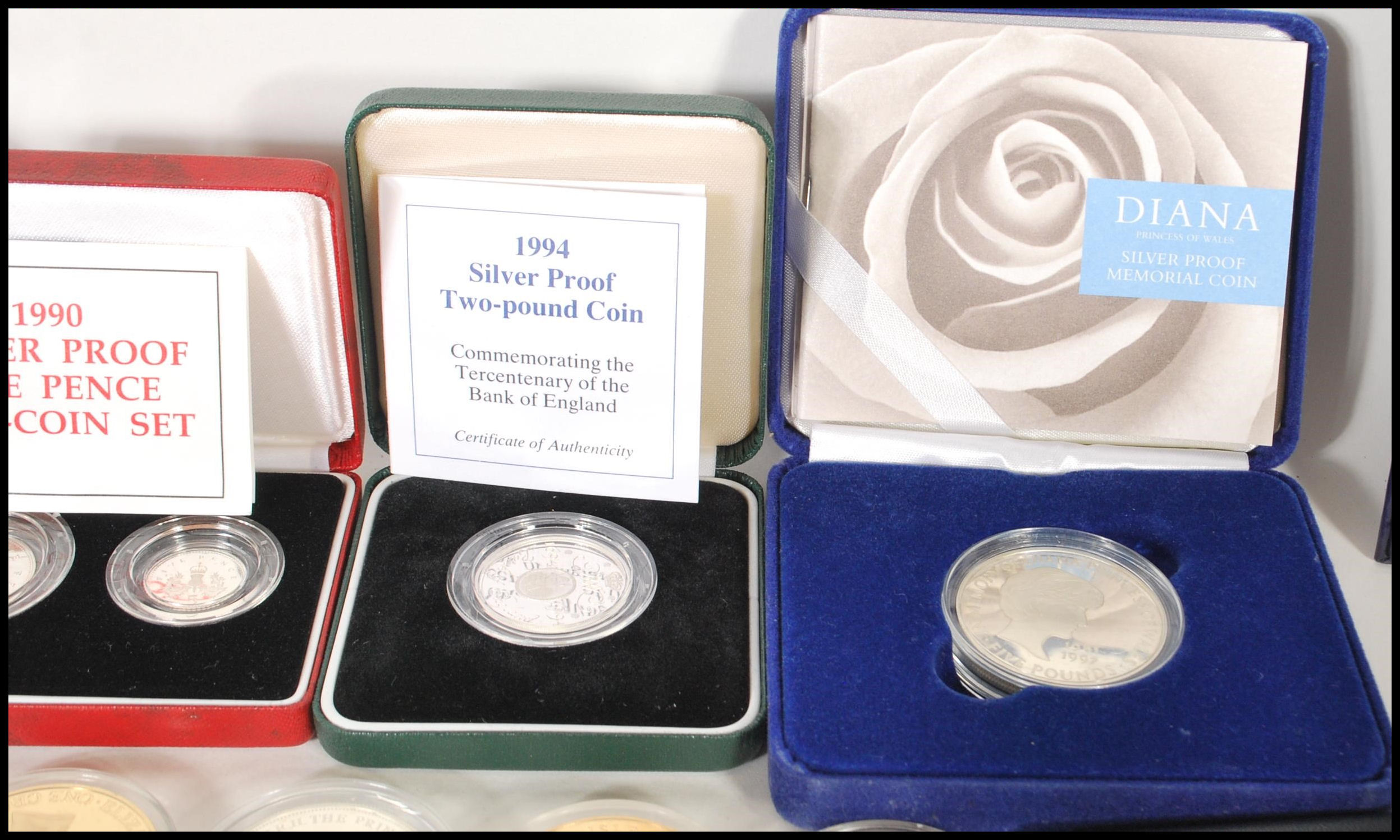 A collection of commemorative coins and silver proof coins to include D-Day £5 Coin Presentation - Image 3 of 9