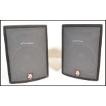 Musical Equipment: A pair of very large contemporary Peavey 2XT series Hisys speakers Serial no