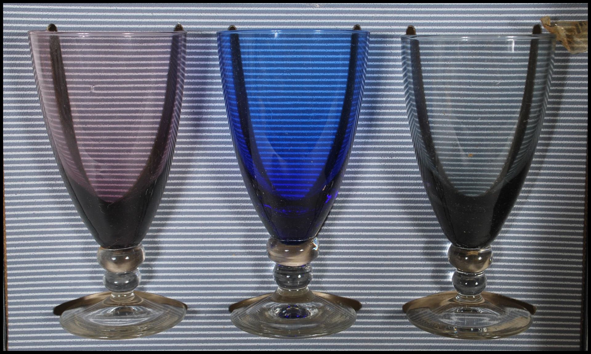 A set of mid century Maastricht ' Canal ' glasses set x6. The set in the original box with multi - Bild 3 aus 6