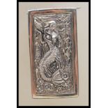 A good quality silver plate vesta case  of rectangular form with both sides having a central
