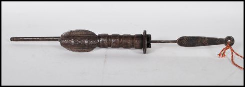 An unusual  antique large Pitari chest iron bolt lock. Collected by the vendors family when based in