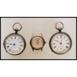 Two hallmarked silver pocket watches to include an open faced pocket watch with subsidiary seconds