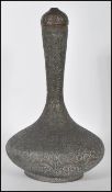 A early to mid 20th Century Middle Eastern / Islamic lidded copper water pourer / vase of bulbous