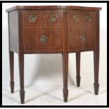 A late 18th / early 19th Century Regency Georgian satinwood inlaid mahogany bow front Sideboard,