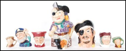 A collection of vintage Toby Character jugs to include Royal Doulton, Old Salt, Cooper Clayton,