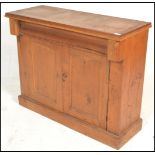 A 19th Century Victorian stripped pine sideboard chiffonier, single frieze drawer over panel