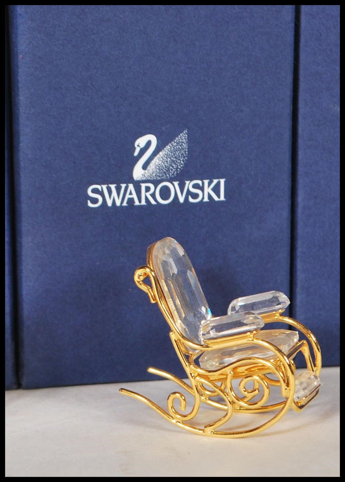 Swarovski - A collection of cut glass crystal figurines to include a harp, a globe, a rocking chair, - Bild 6 aus 7