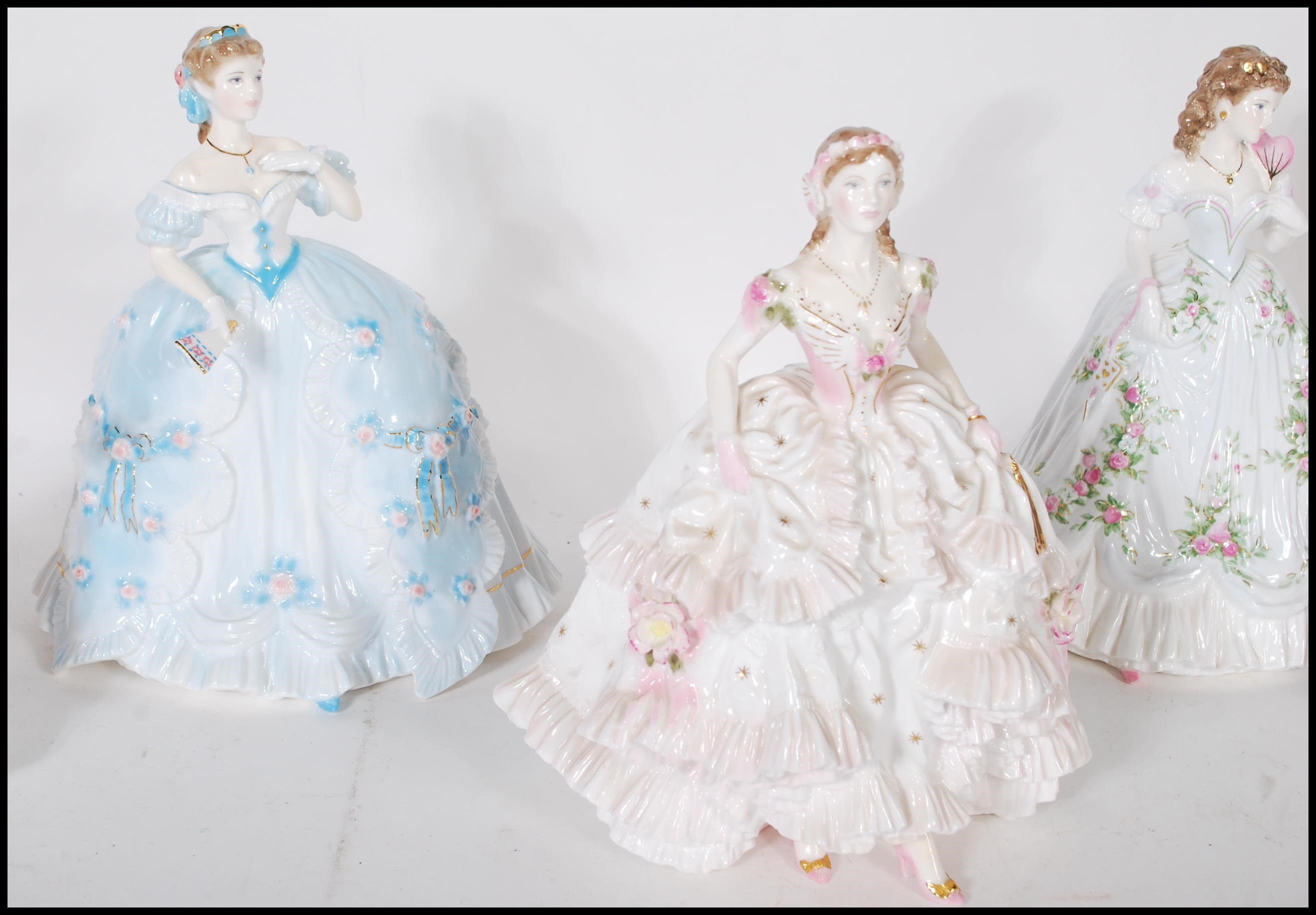 A collection of Royal Worcester ceramic figurines modelled as ladies to include The First - Image 3 of 11