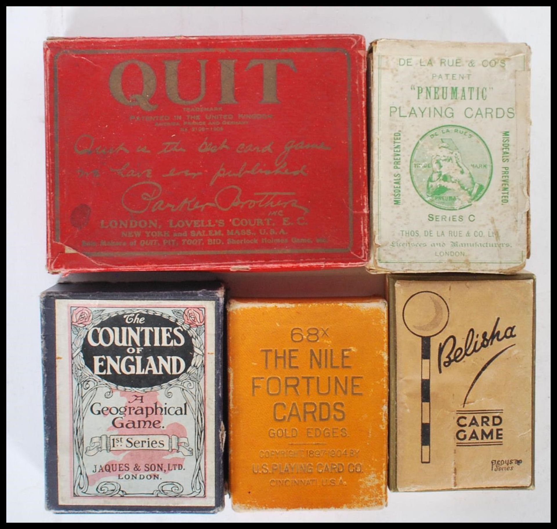 A small group of vintage 20th Century playing cards to include Belisha card game Pepys series, 68x