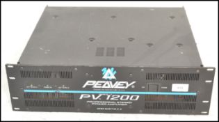 Musical Equipment. A Peavey PV1200 professional stereo power amplifier 600 Watts x 2.