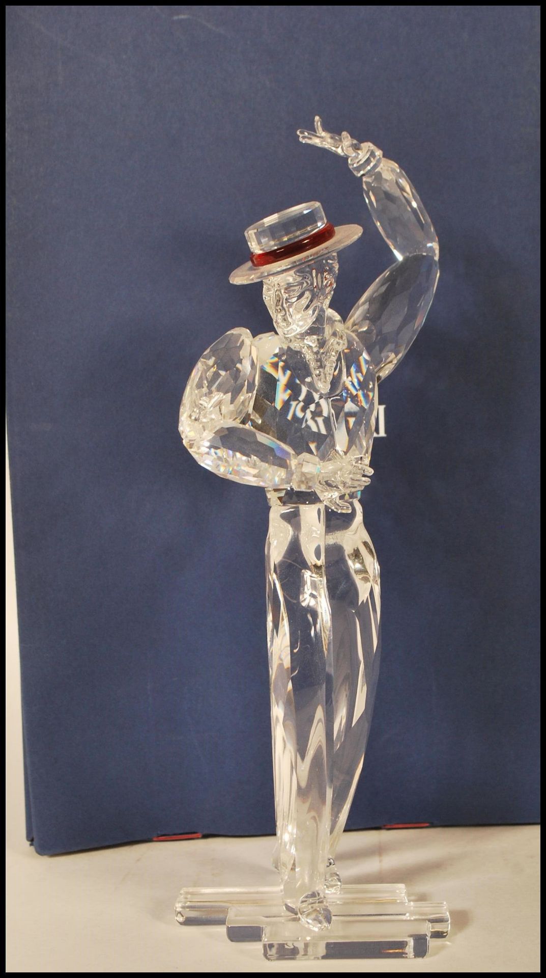 A large Swarovski cut glass crystal figurine in the form of a flamenco dancer with his arms posed, - Bild 2 aus 8
