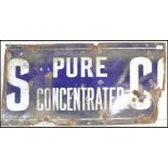A vintage mid 20th Century enamelled advertising sign central panel for Fry's Pure Concentrated