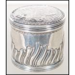 A 19th century Victorian Pairpoint Brothers English hallmarked silver dressing table / trinket pot