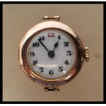 A mid 20th Century Swiss hallmarked 9ct yellow gold ladies Rolex wrist watch of simple form having a